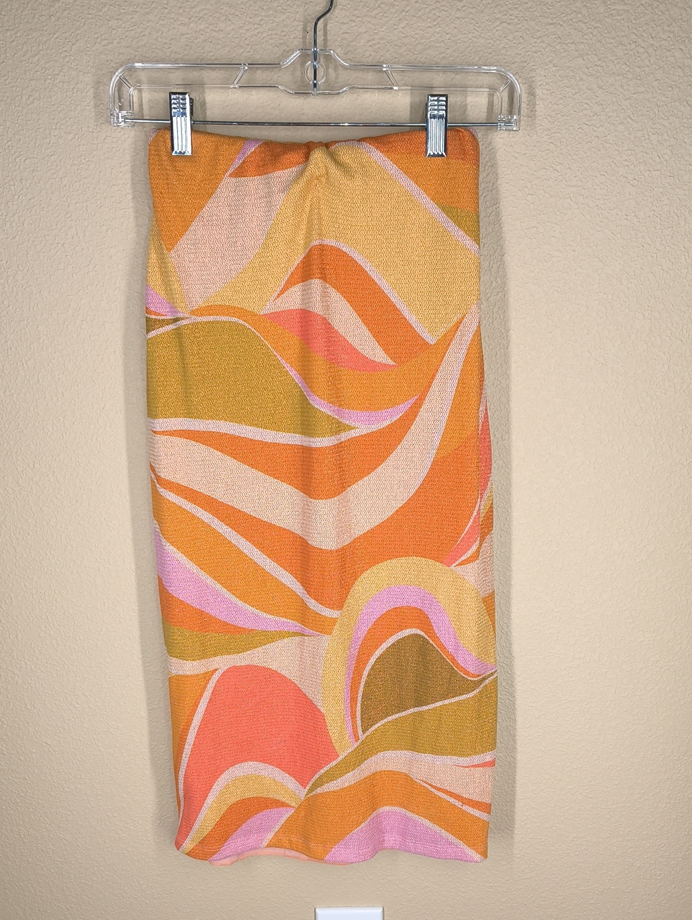 Farm Women’s Orange Multi Patterned Swim Cover-Up Skirt
